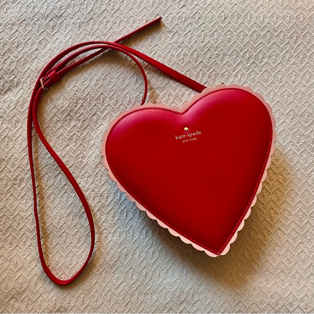Kate Spade Red Heart-Shaped Crossbody Bag